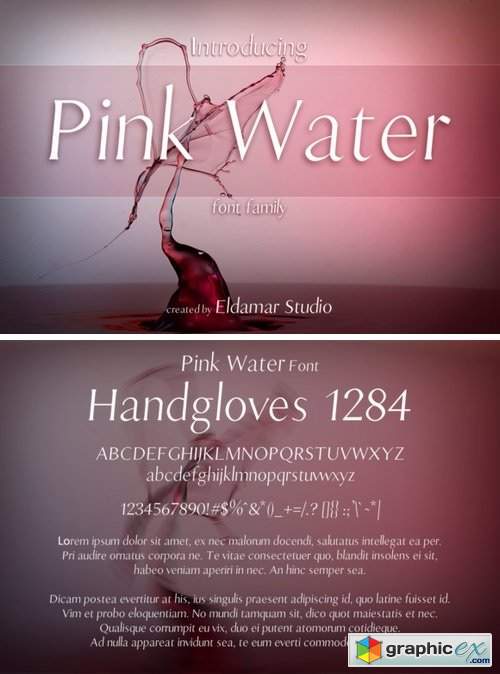 Pink Water Font