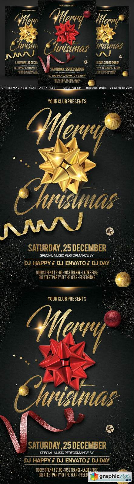 Christmas New Year Party Flyer 3207110