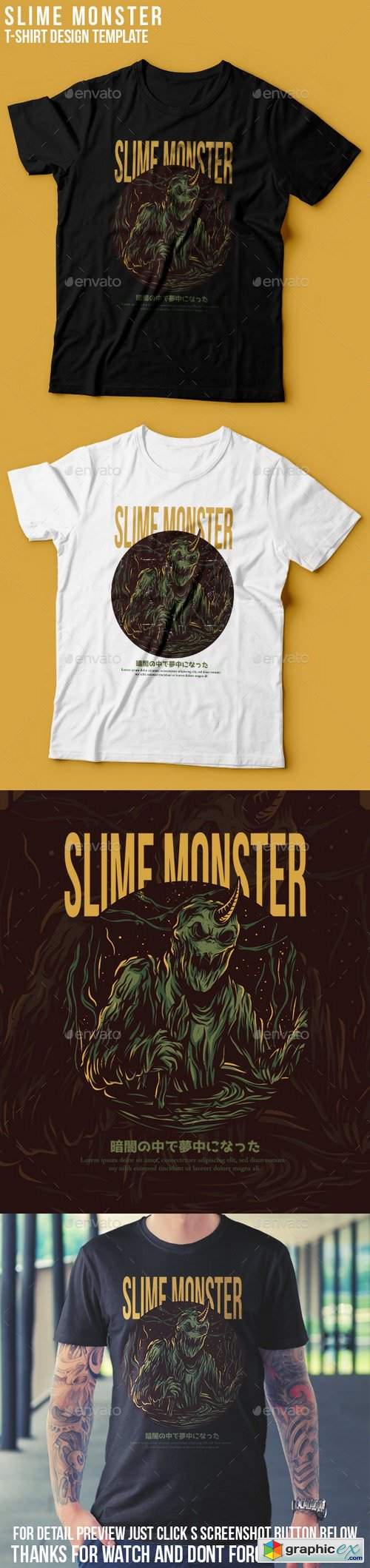 Slime Monster T-Shirt Design
