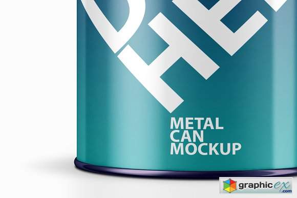 Metal CAN Packaging PSD Mockup