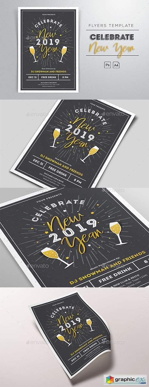 New Year 2019 Flyers