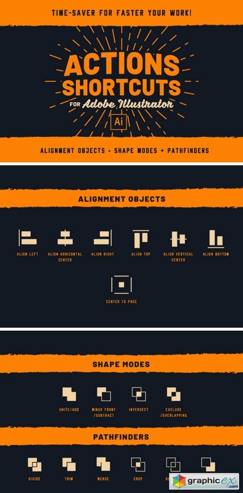 Actions Shortcuts for Adobe Illustrator