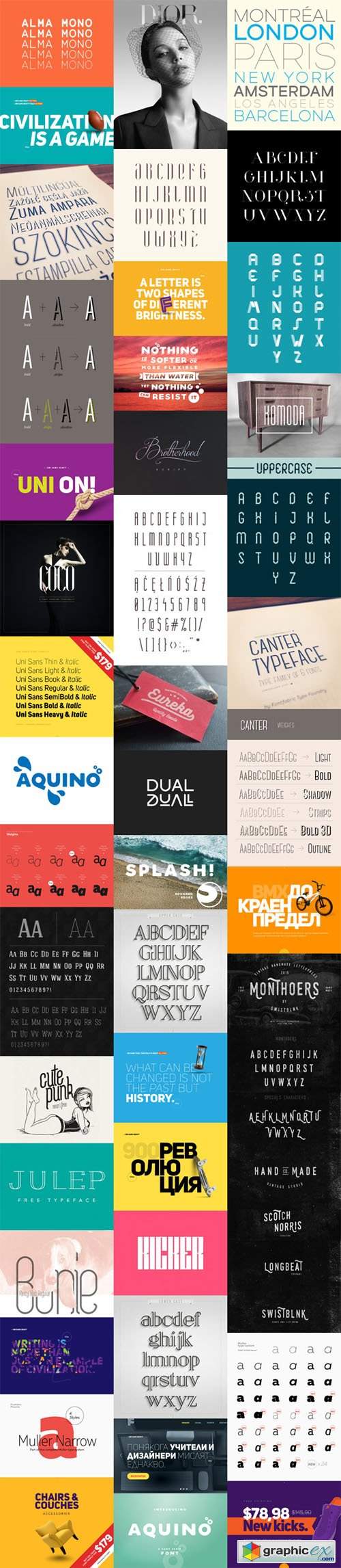 20 Modern & Uniquely Fonts