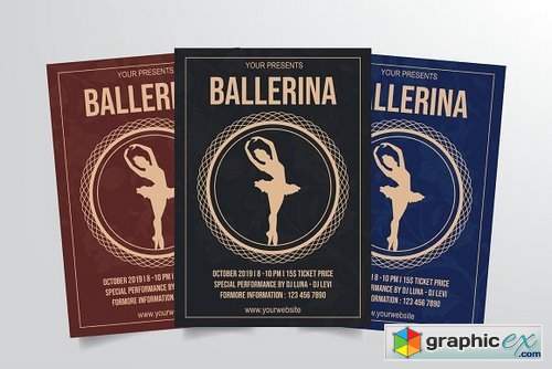 Ballet Dance Flyer Template Vol. 1