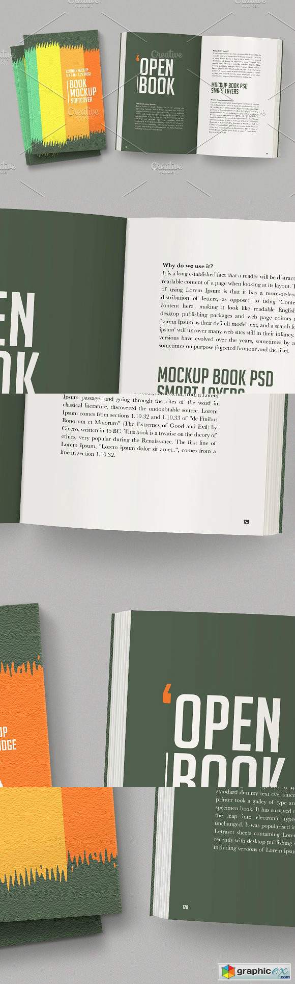 Open Softcover Book Mockup