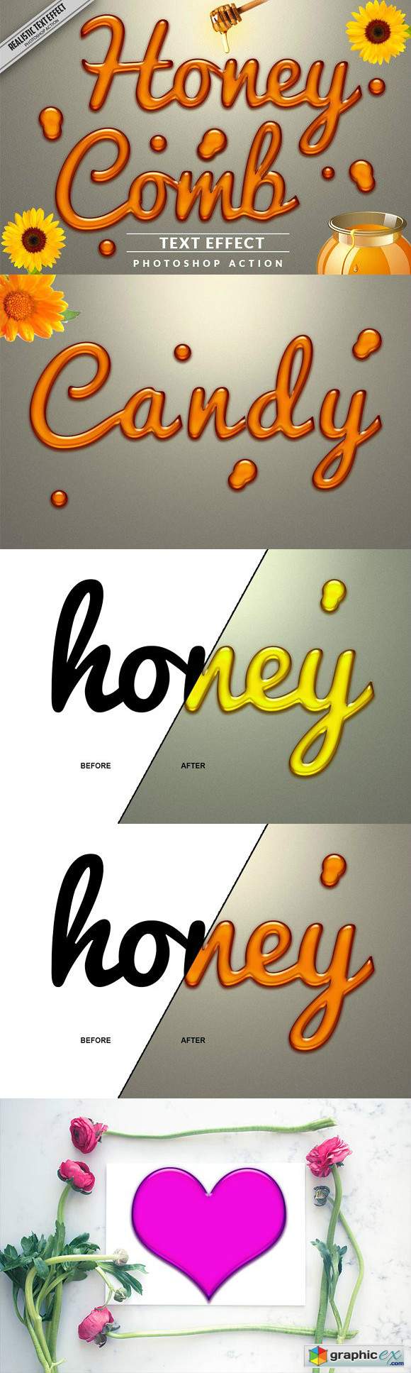 Honey Text Effect Photoshop Action