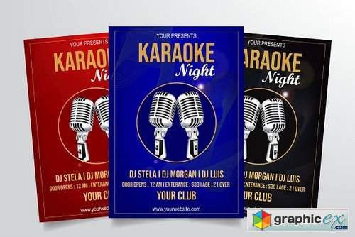 Karaoke Night Flyer Template Vol. 2