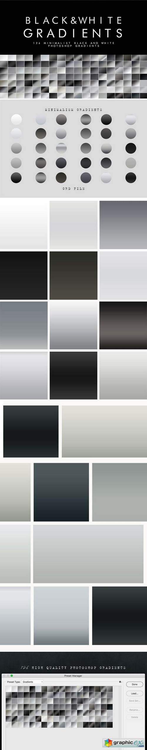 126 Black and White Gradients