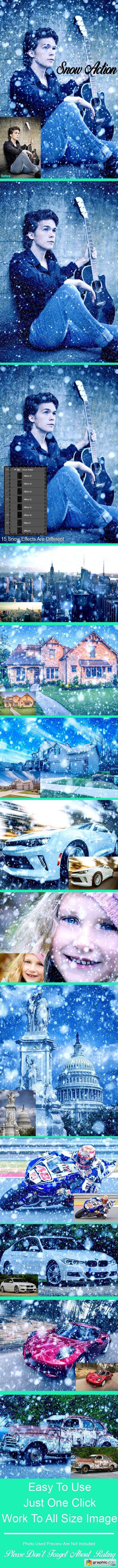Amazing 15 Snow Photoshop Action Vol 1