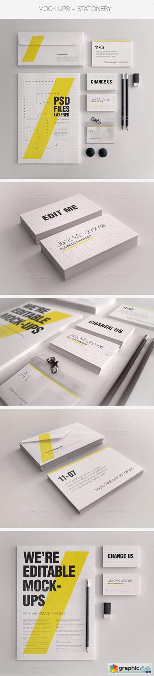 Realistic Stationery Mock-Up Set 1 - Corporate ID