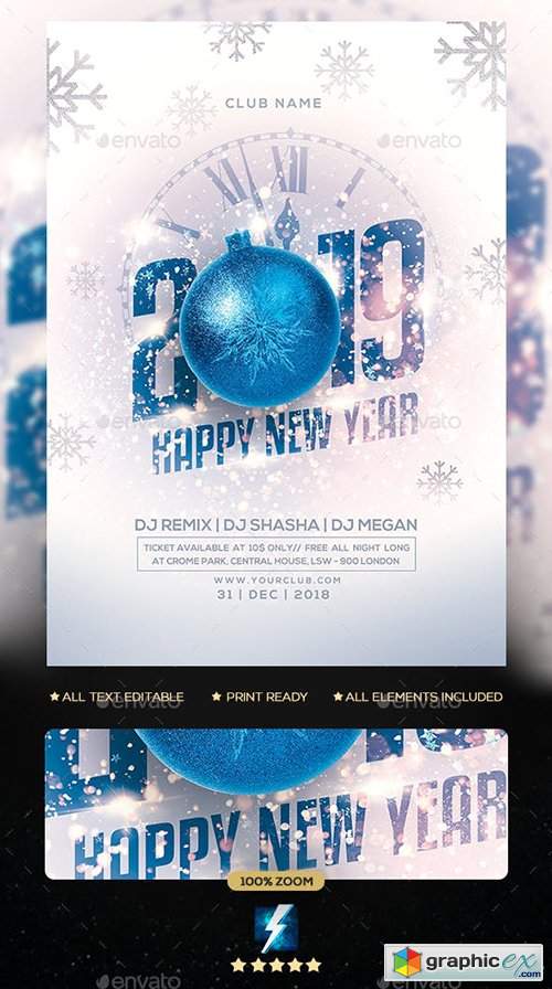 New Year Party Flyer 23088381