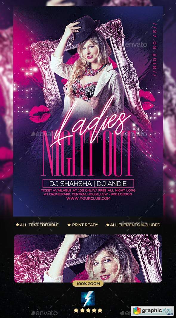 Ladies Night Party Flyer 23113869