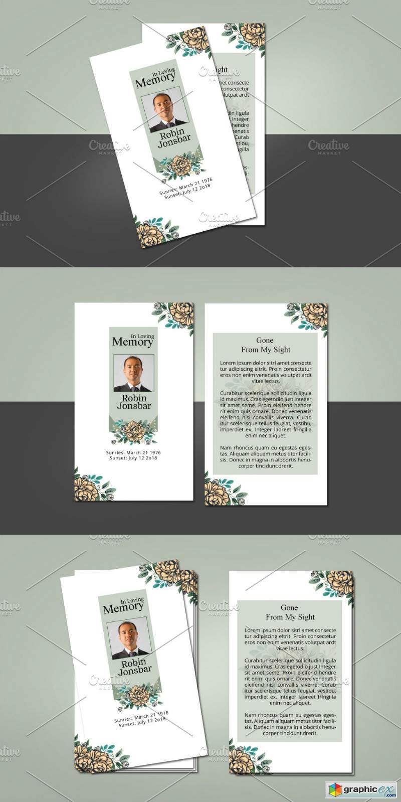 Funeral Prayer Card Template-V07
