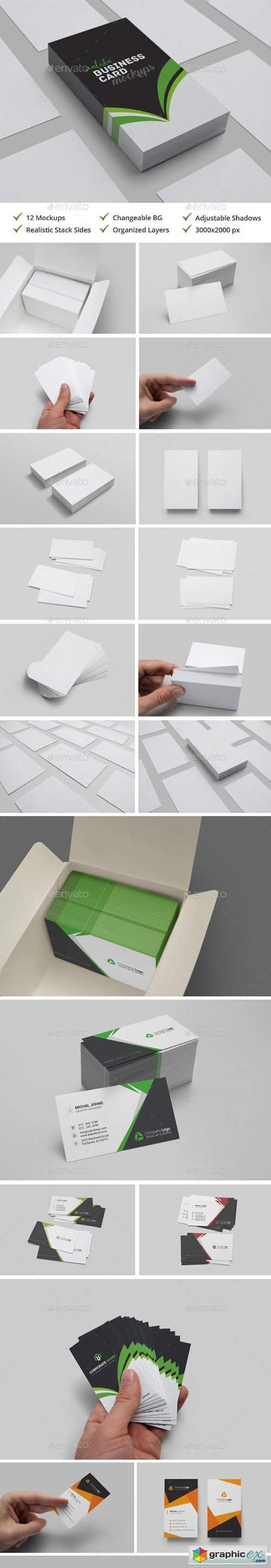 Realistic Business Card Mockups 21115803