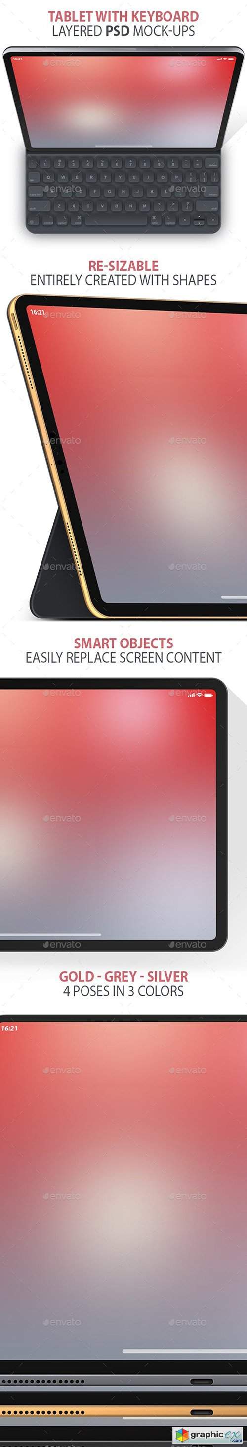 Clean Tablet Layered PSD Mock-ups