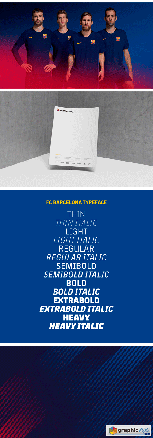 FC Barcelona New Custom Typeface 2018