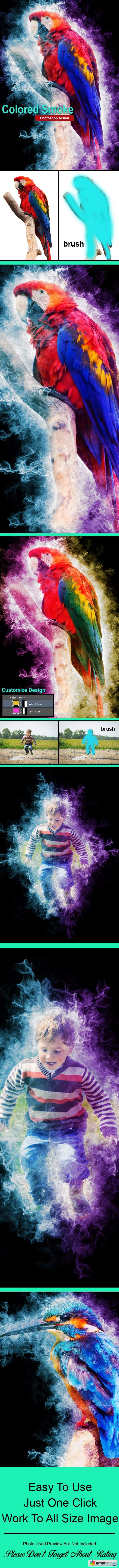 Colored Smoke Photoshop Action