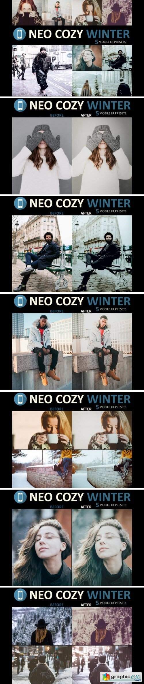 Neo Cozy Winter mobile lightroom presets
