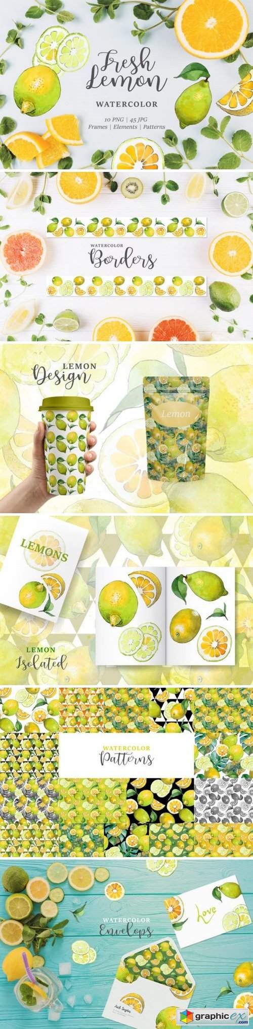 Lemon Watercolor png