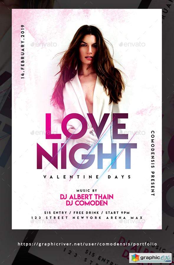 Love Night Party Flyer Templates
