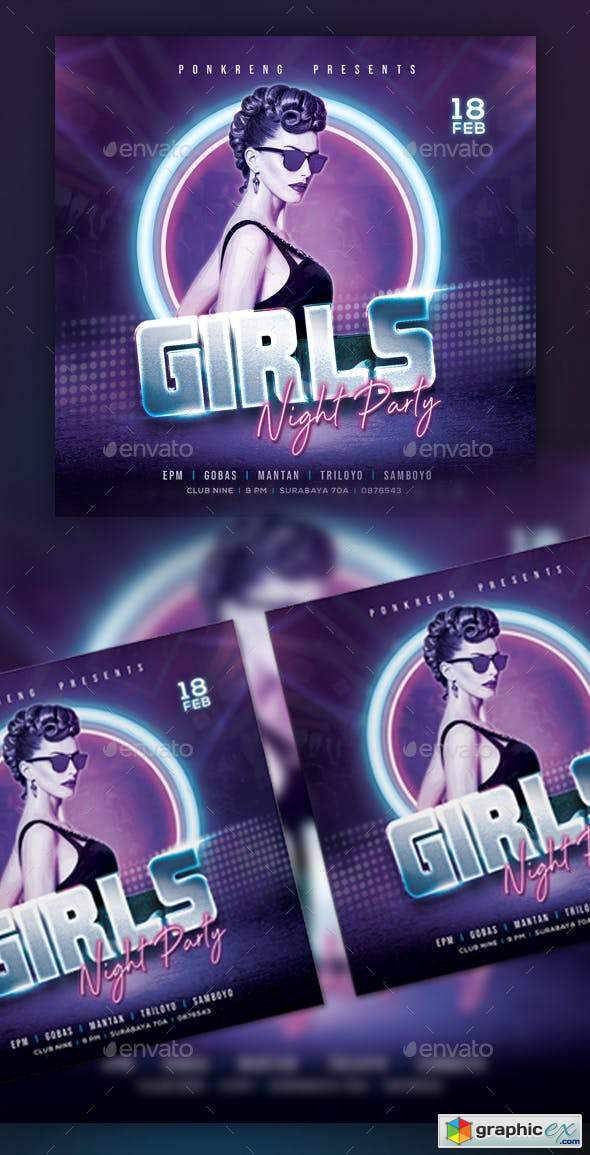 Girls Night Party Flyer 23151131