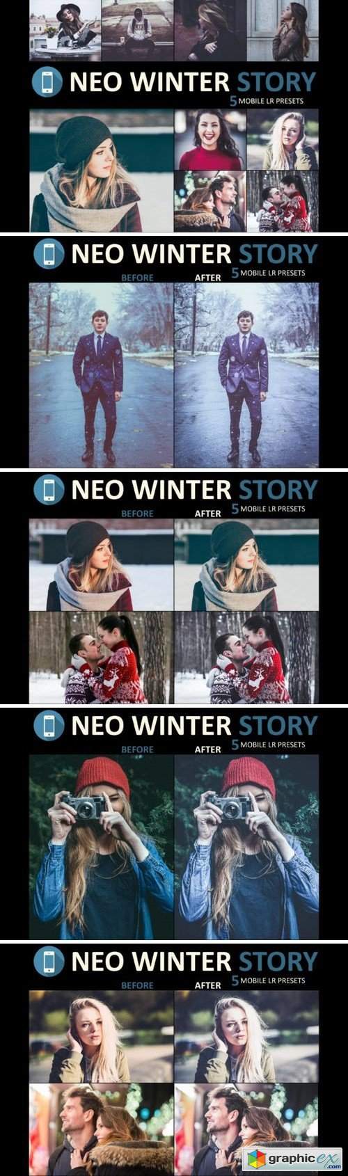 Neo Winter Story mobile lightroom presets