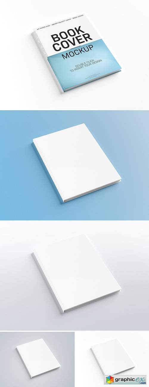 Hardcover Book Isolated on White Mockup