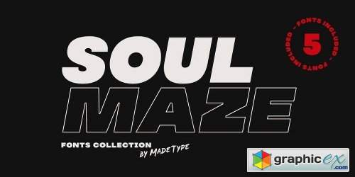 MADE Soulmaze Font Family - 5 Fonts » Free Download Vector Stock Image