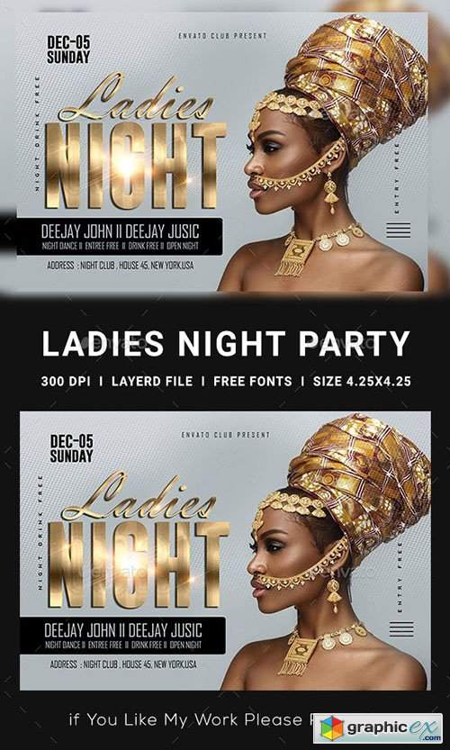 Ladies Night Club Flyer 23152761