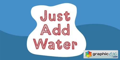 Just Add Water Font Family - 4 Fonts