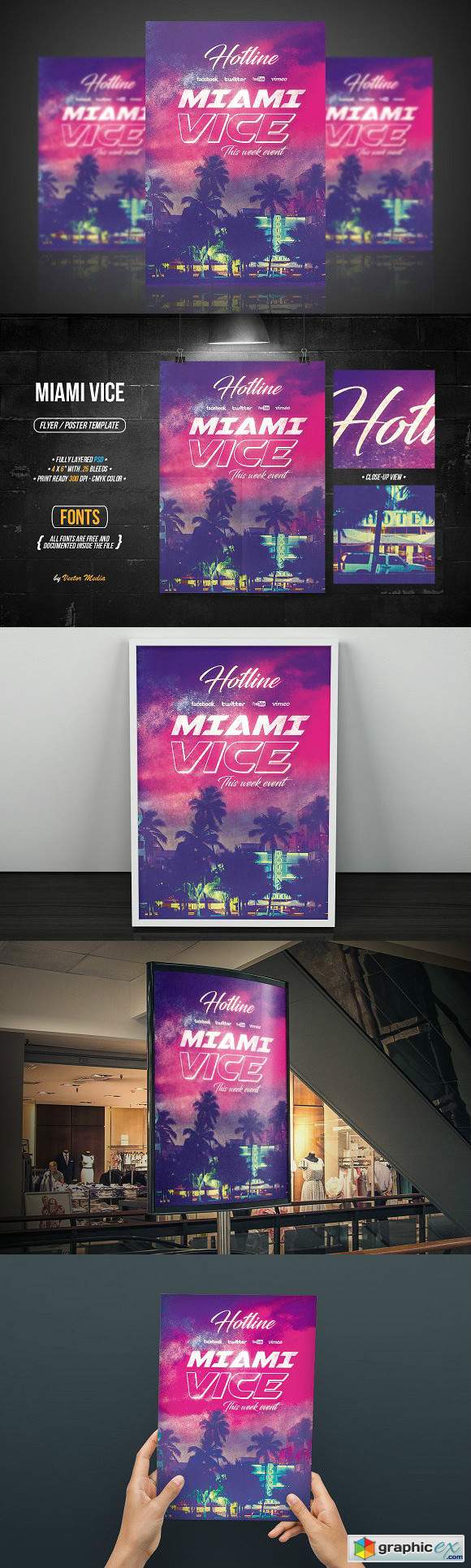 Miami Vice - Flyer Poster