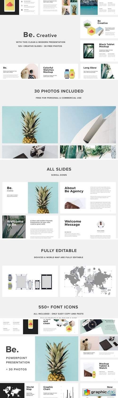 Be Powerpoint Template +30 Photos