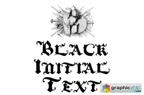 Black Initial Text