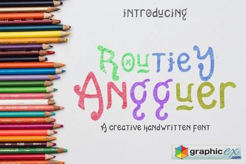 Routiey Angguer - Handwritten Font