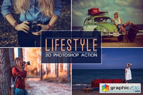 20 Lifestyle Photoshop Action