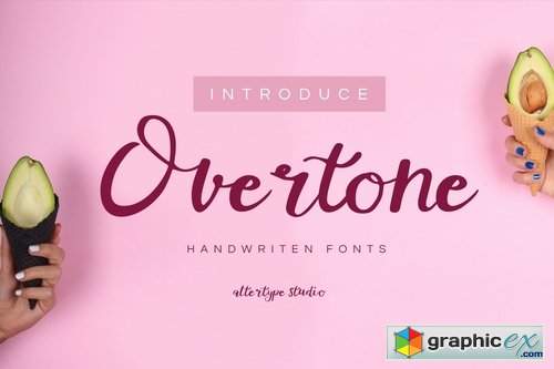 Overtone - Handwritten Script Font