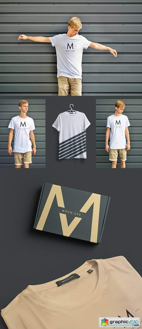 T-Shirt Mockup with Multiple Views » Free Download Vector Stock Image