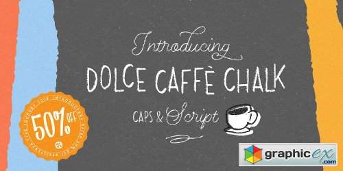 Dolce Caffe Chalk Font Family - 3 Fonts