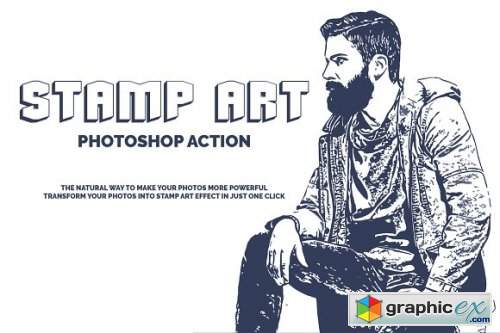 Stamp Art Photoshop Action