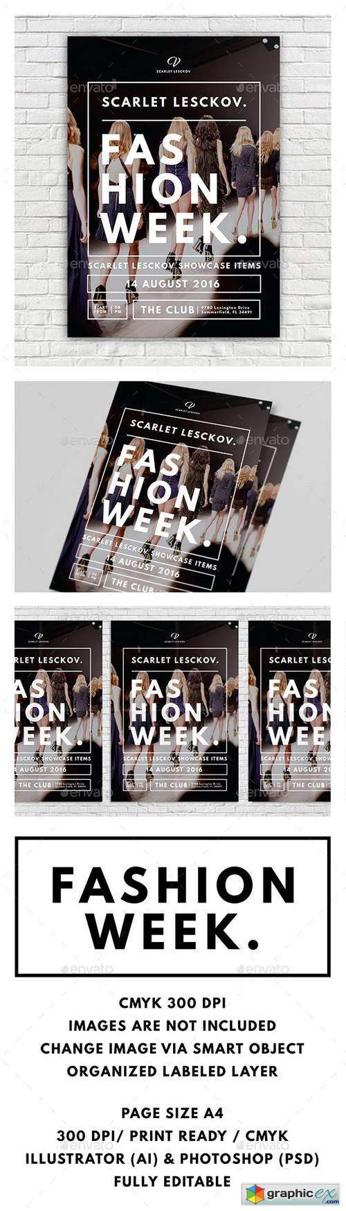Catwalk Fashion Week Flyer 15982586