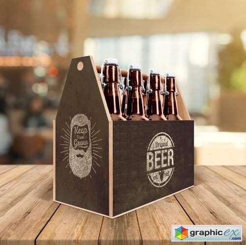 Craft Beer Box Mockup
