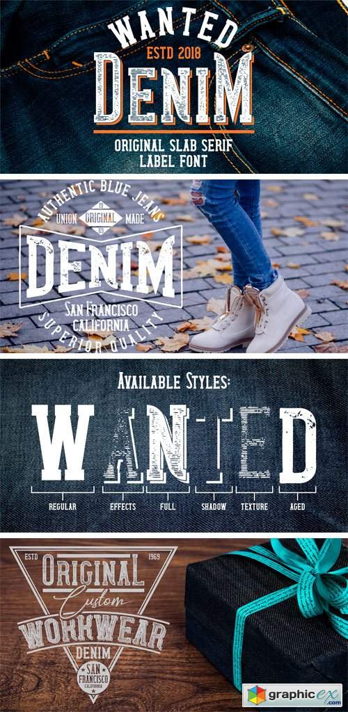 Wanted Denim Font Family