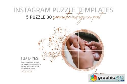 Romantic Instagram Puzzle Templates