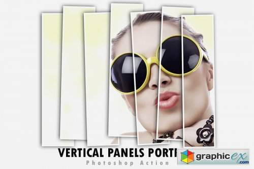 Vertical Panels Portrait Photoshop Action