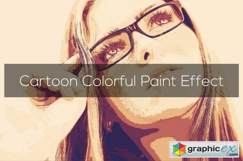 Cartoon Colorful Paint Effect