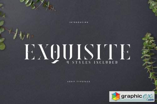 Exquisite - Serif Typeface 4 Styles