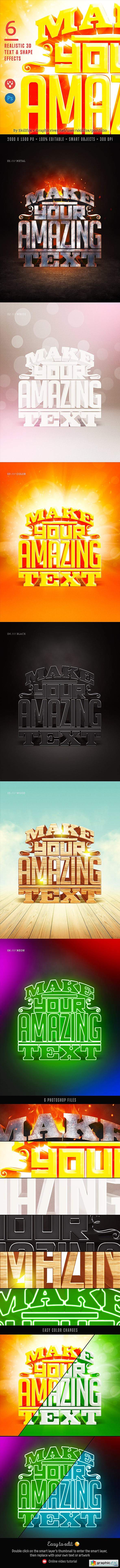 6 Realistic 3D Text Effects