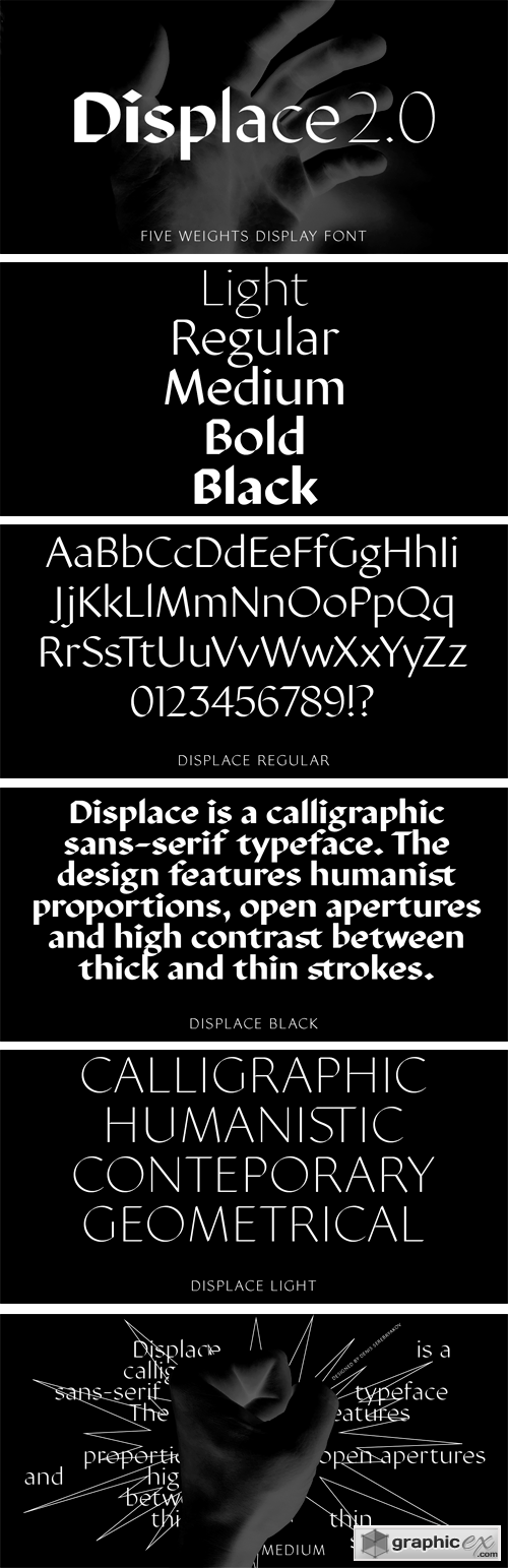 Displace 2.0 Font Family