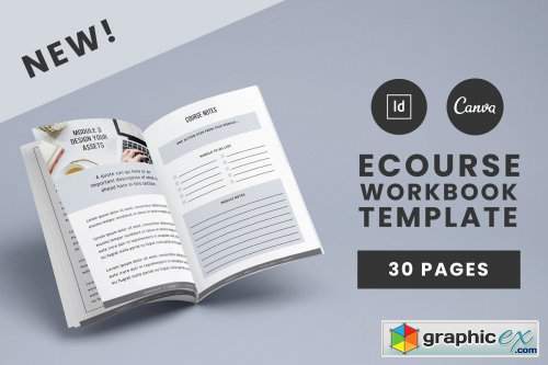 eCourse Workbook Template » Free Download Vector Stock Image Photoshop Icon