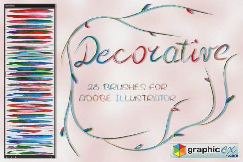 Decorative Brushes for Illustrator